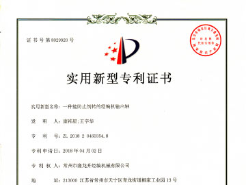 一種能防止倒轉的經(jīng)編機輸出軸